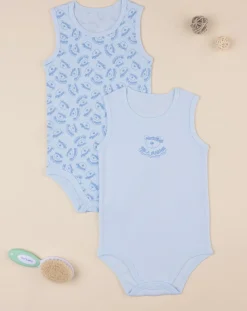 Prenatal Body Intimo E Calze-Pack 2 Body Spalla Larga Bimbo Orsetti Oeko-Tex