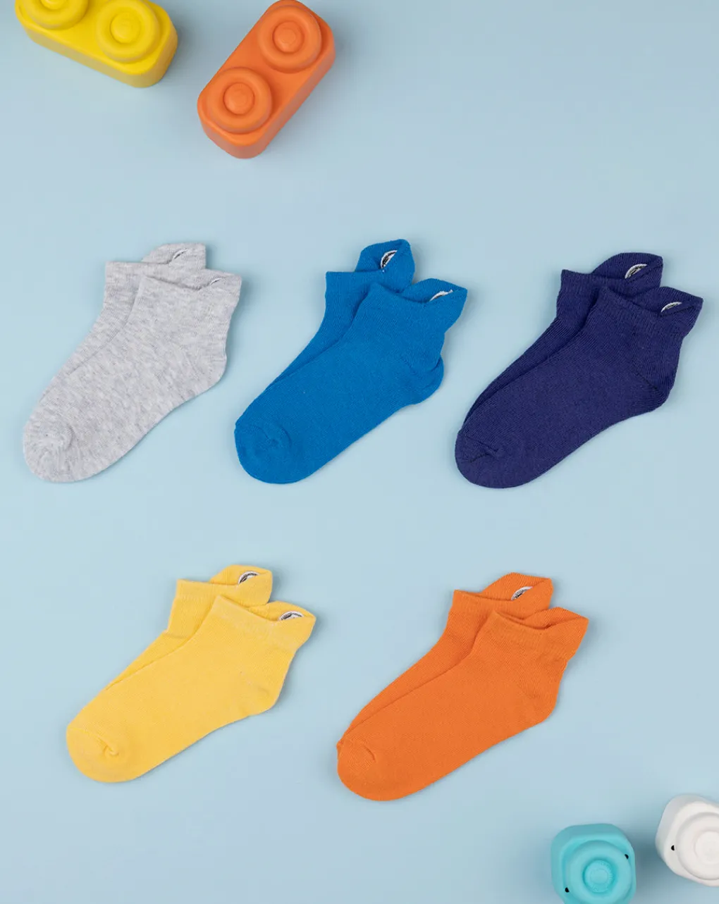 Prenatal Intimo E Calze-Pack 5 Calze Corte Bambino Tinta Unita