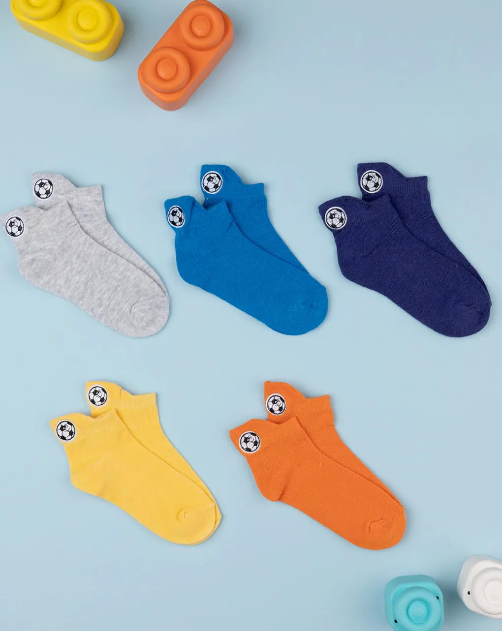 Prenatal Intimo E Calze-Pack 5 Calze Corte Bambino Tinta Unita