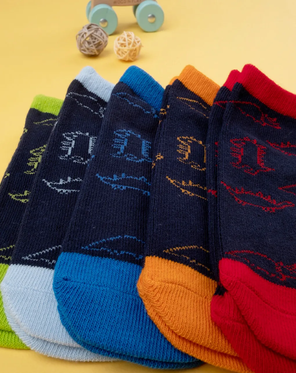 Prenatal Intimo E Calze-Pack 5 Calze Corte Bambino Dinosauri