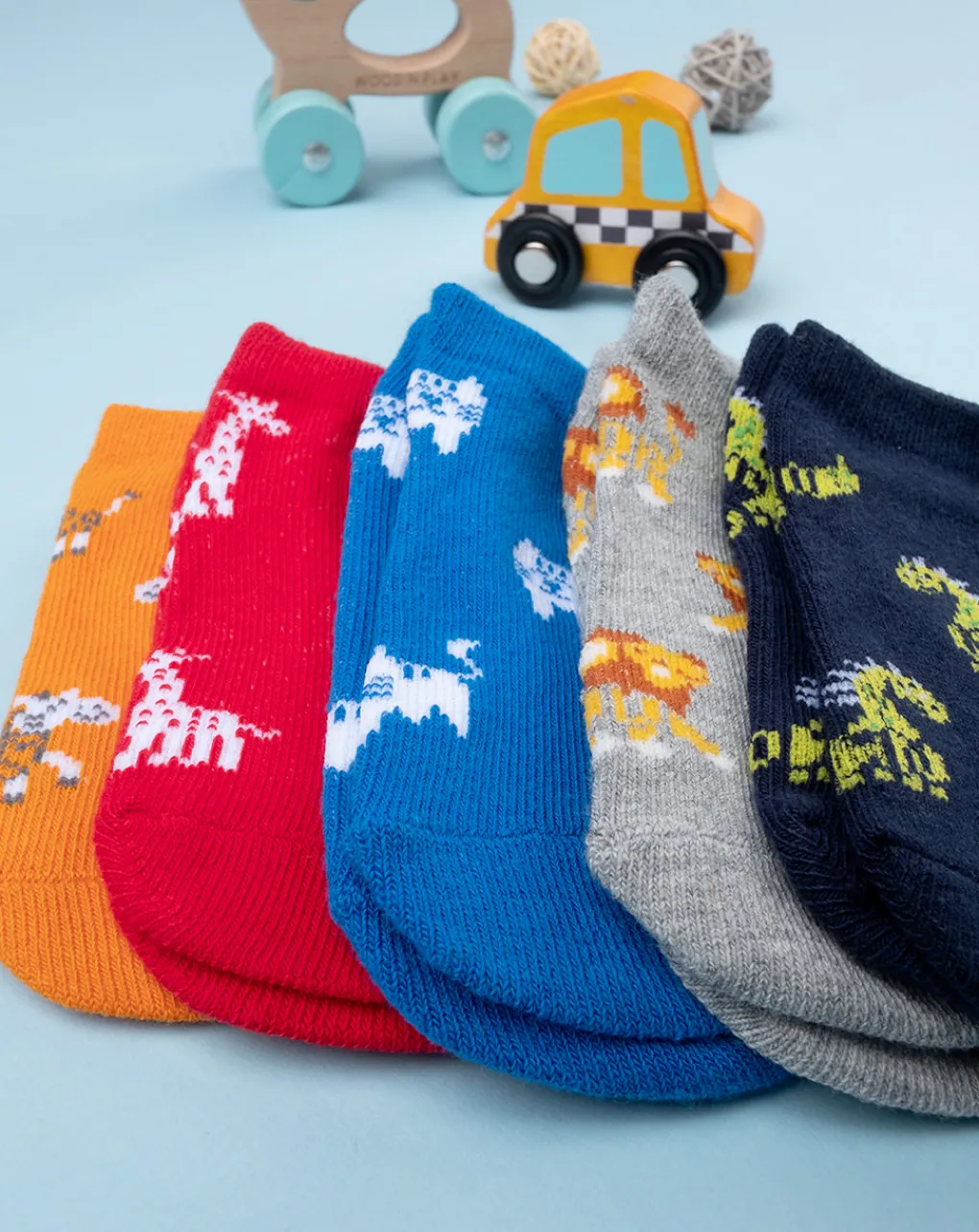 Prenatal Body Intimo E Calze-Pack 5 Calze Corte Bambino Animali