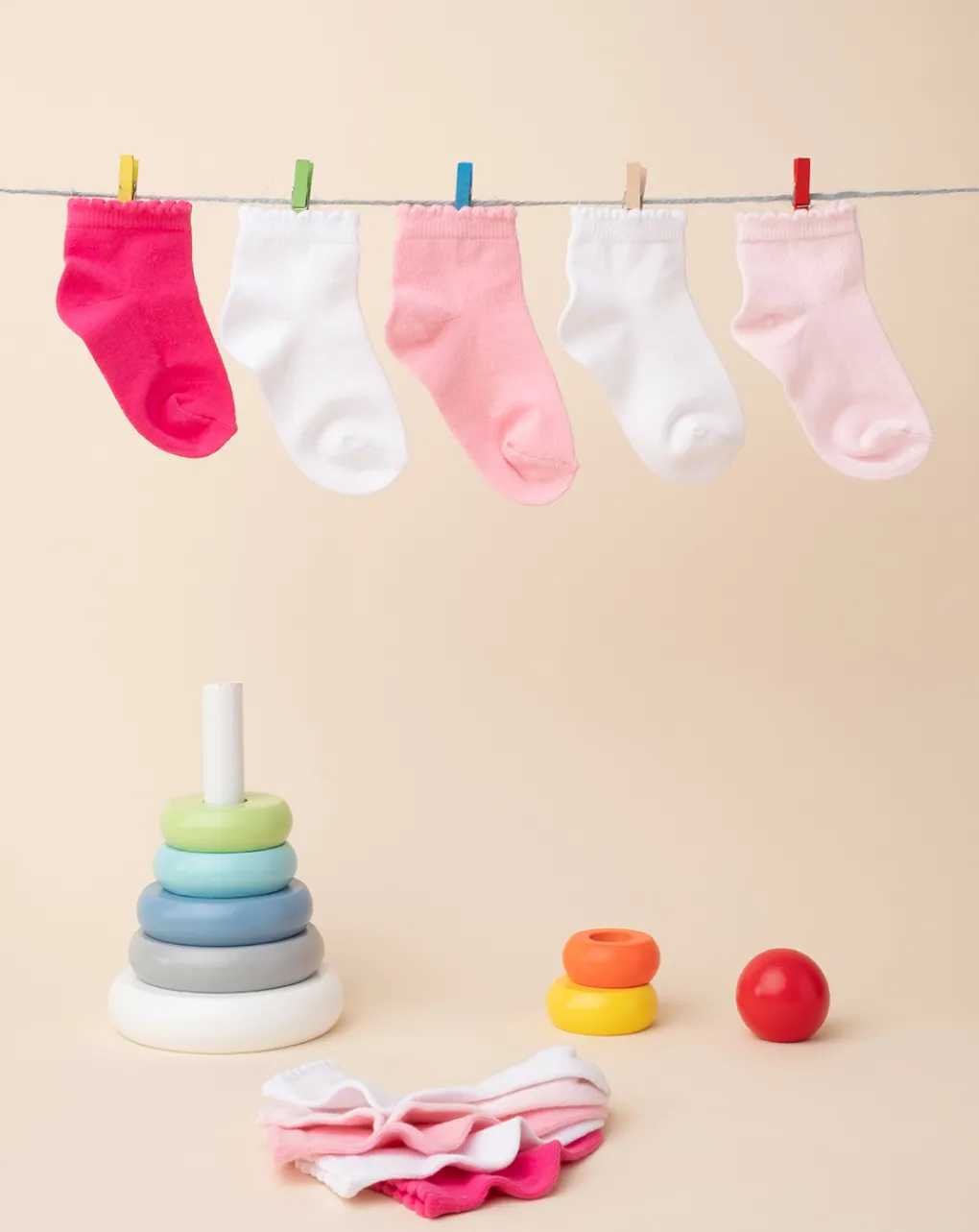 Prenatal Body Intimo E Calze-Pack 5 Calze Girl Pink