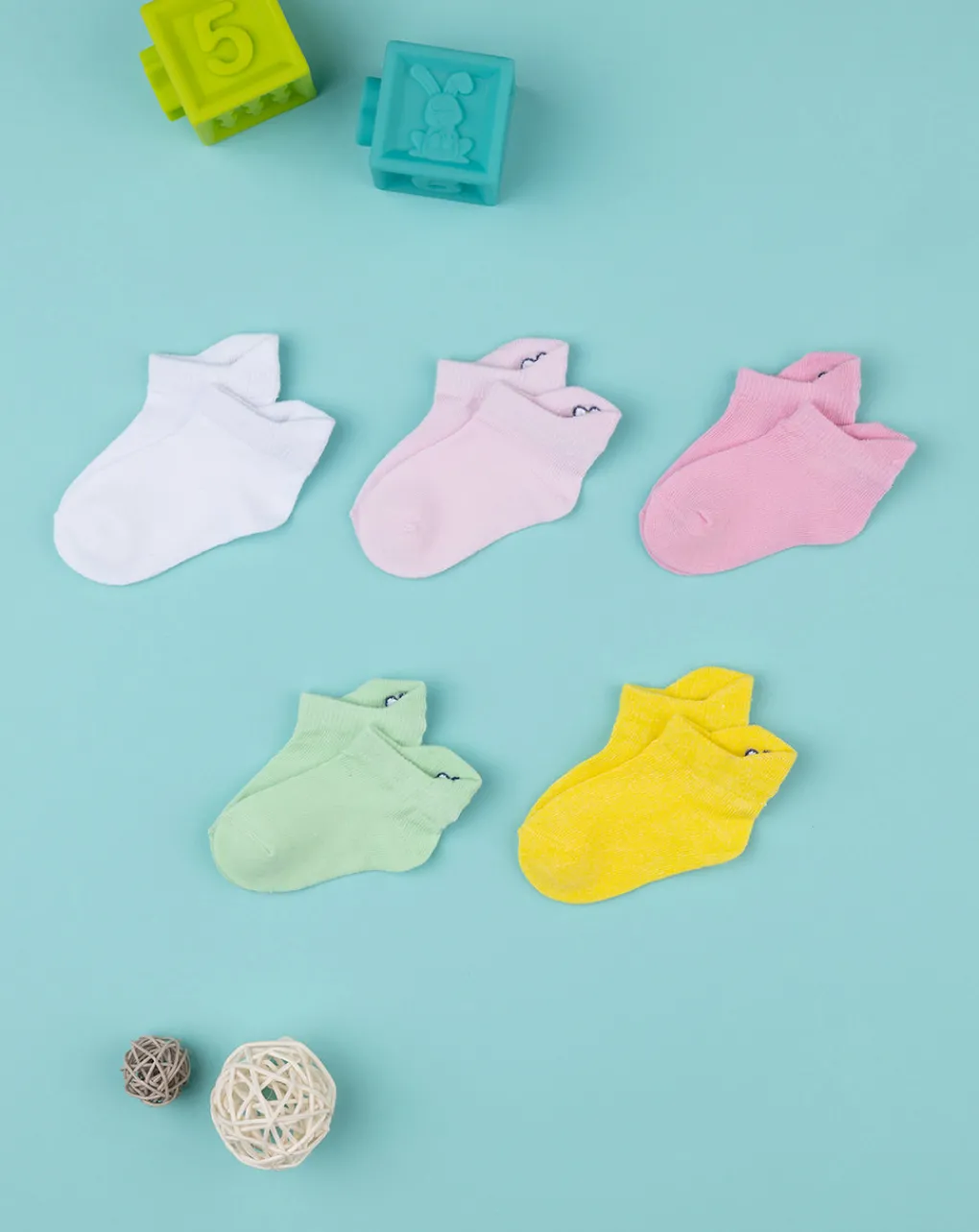 Prenatal Body Intimo E Calze-Pack 5 Calzine Corte Bimba Fiore