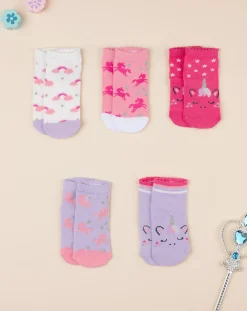 Prenatal Intimo E Calze-Pack 5 Calzine Corte Bimba Unicorno