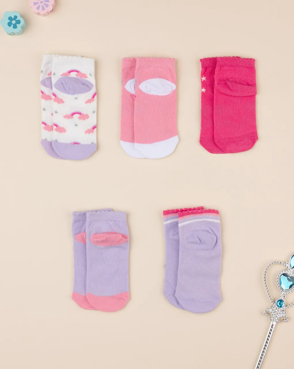 Prenatal Intimo E Calze-Pack 5 Calzine Corte Bimba Unicorno
