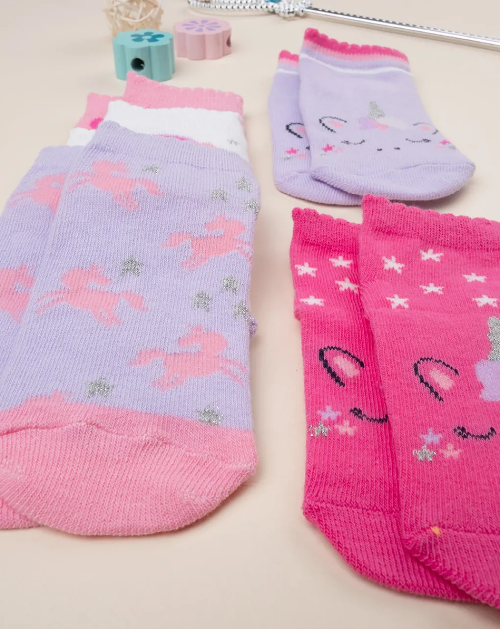 Prenatal Intimo E Calze-Pack 5 Calzine Corte Bimba Unicorno