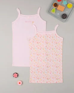 Prenatal Intimo E Calze-Pack 2 Canotte Bimba Rosa