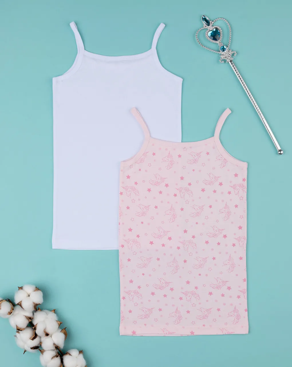 Prenatal Intimo E Calze-Pack 2 Canotte Bimba "Unicorni”
