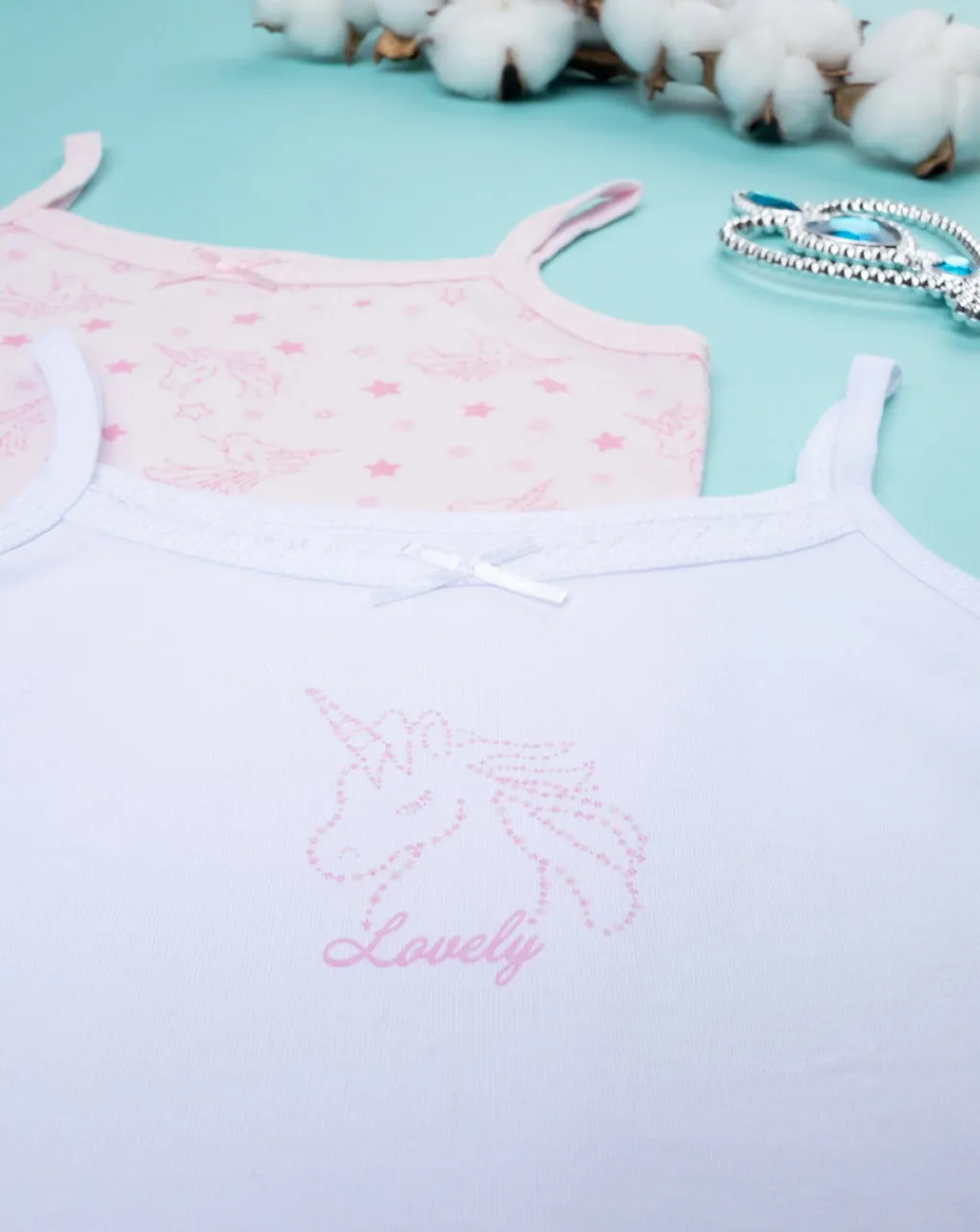 Prenatal Intimo E Calze-Pack 2 Canotte Bimba "Unicorni”