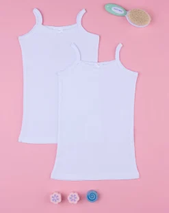 Prenatal Intimo E Calze-Pack 2 Canotte Intime Bambina A Spallina Stretta