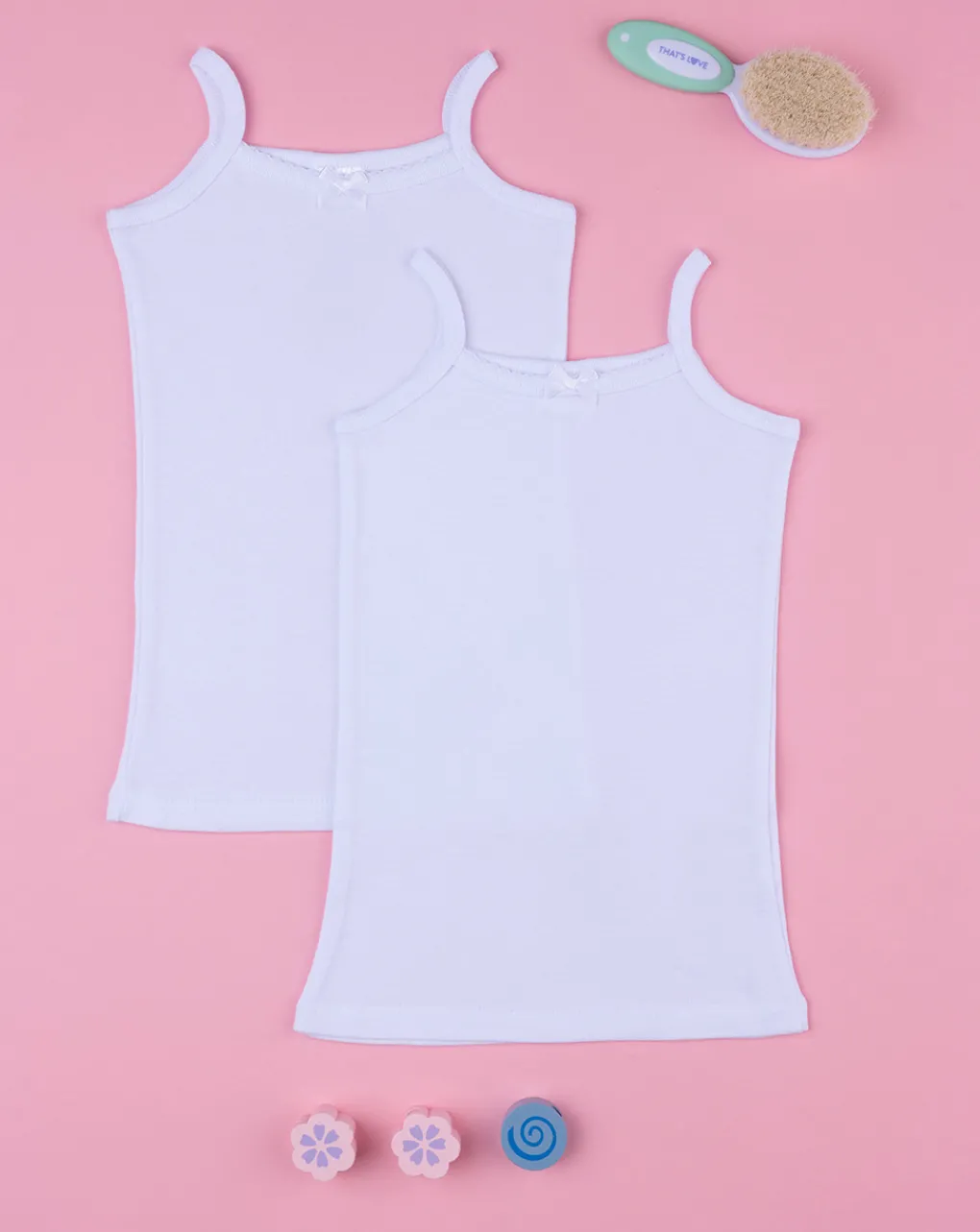 Prenatal Intimo E Calze-Pack 2 Canotte Intime Bambina A Spallina Stretta