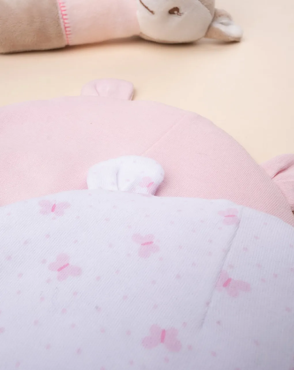 Prenatal Cappellini Cuffiette E Muffole-Pack 2 Cappelli Girl Pink
