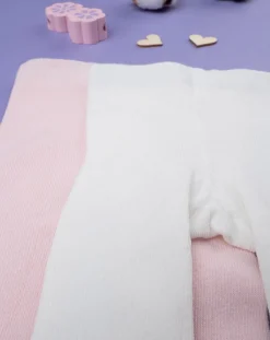 Prenatal Body Intimo E Calze-Pack 2 Collant Bimba Bianco E Rosa