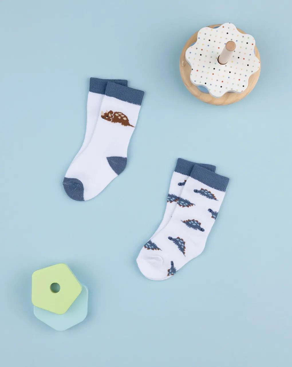 Prenatal Scarpine E Calze-Pack 2 Gambaletti Bimbo "Dino”