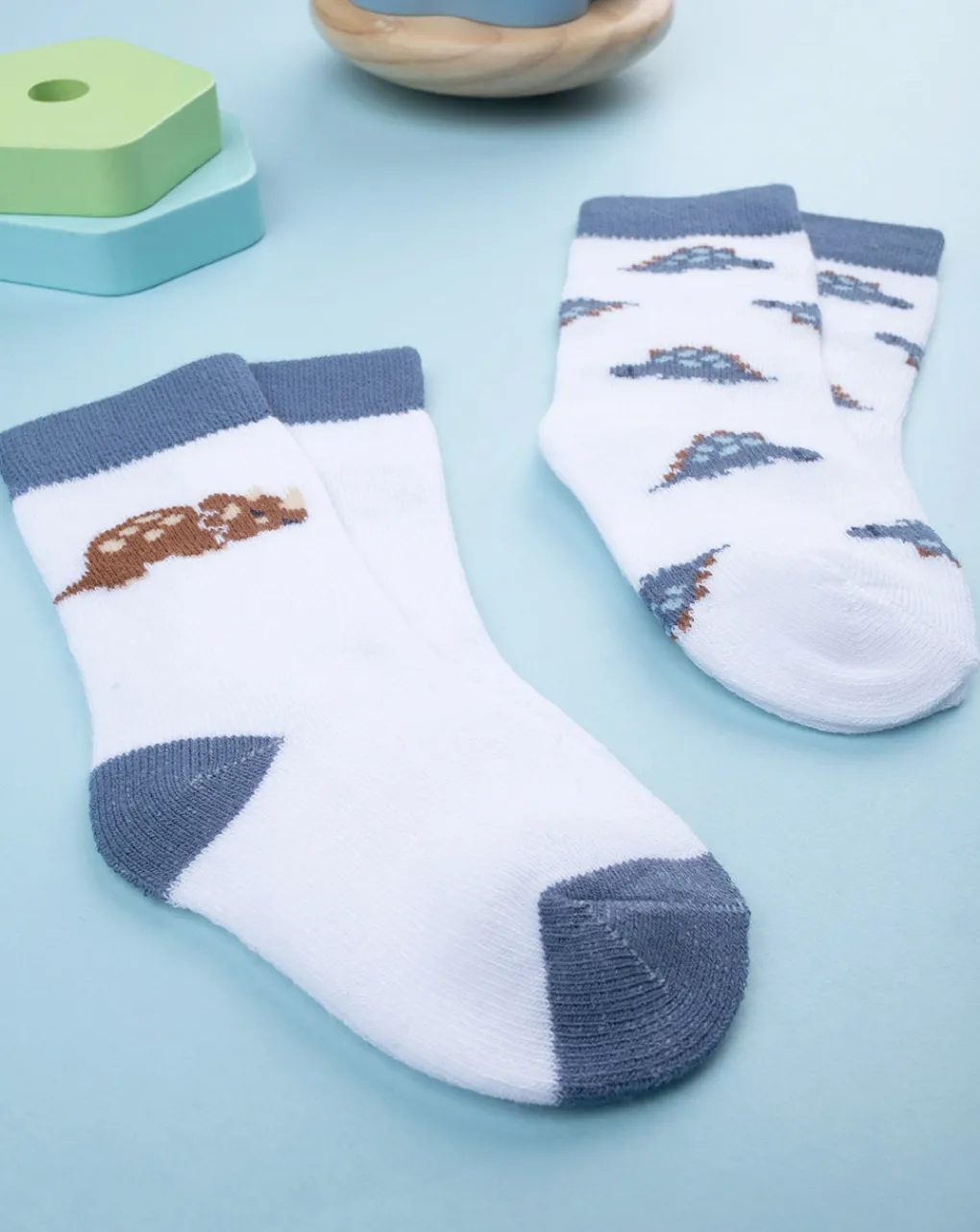 Prenatal Scarpine E Calze-Pack 2 Gambaletti Bimbo "Dino”