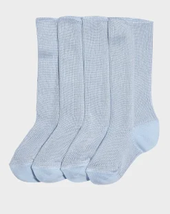 Prenatal Scarpine E Calze-Pack 2 Paia Di Calzine Primi Giorni Cotone Azzurro