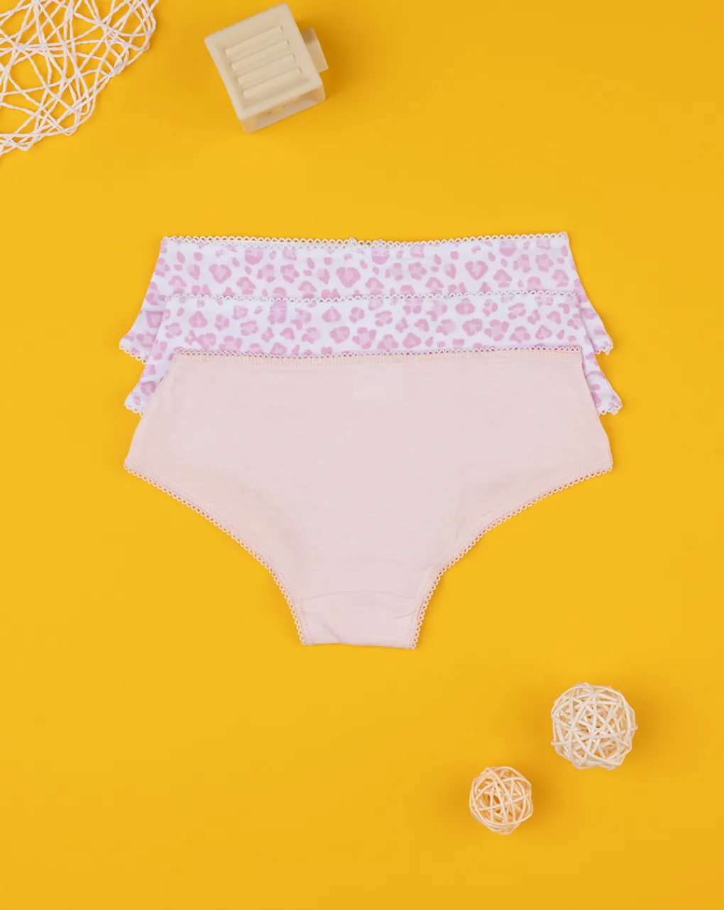 Prenatal Intimo E Calze-Pack 3 Slip Bimba Rosa