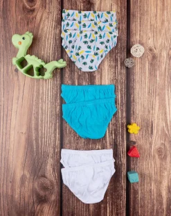 Prenatal Body Intimo E Calze-Pack 7 Slip Bimbo Dinosauri
