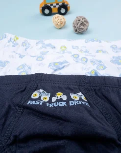 Prenatal Intimo E Calze-Pack 3 Slip Jersey Bimbo Bianco/Grigio