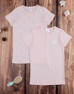 Prenatal Intimo E Calze-Pack 2 T-Shirt Costina Bimba Rosa