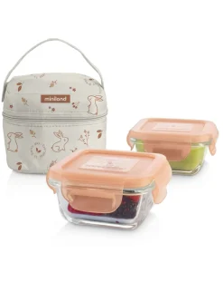 Miniland Thermos E Contenitori Pappa-Pack-2-Go Natursquare Bunny