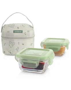 Miniland Thermos E Contenitori Pappa-Pack-2-Go Natursquare Chip