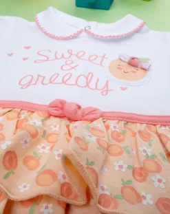 Prenatal Abiti Completi E Tutine-Pagliaccetto Corto Bimba In Jersey Con Balze