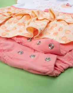Prenatal Abiti Completi E Tutine-Pagliaccetto Corto Bimba In Jersey Con Balze