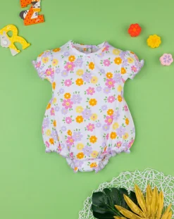 Prenatal Abiti Completi E Tutine-Pagliaccetto Jersey Bimba "Fiori”