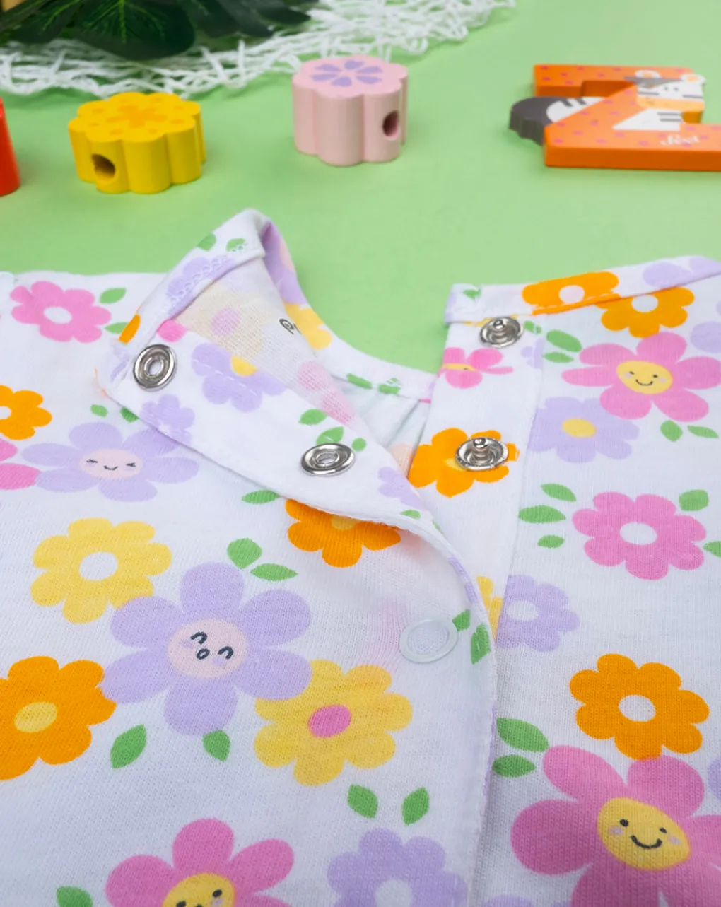 Prenatal Abiti Completi E Tutine-Pagliaccetto Jersey Bimba "Fiori”