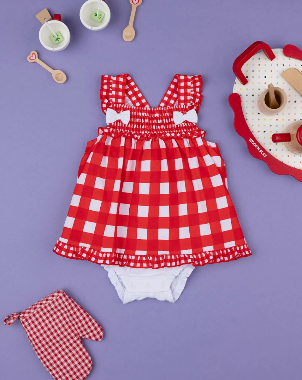 Prenatal Abiti Completi E Tutine-Pagliaccetto Jersey Bimba Rosso