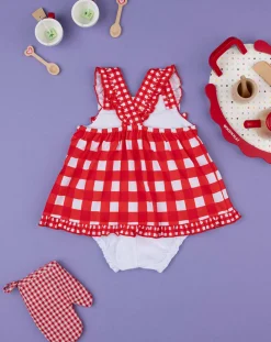 Prenatal Abiti Completi E Tutine-Pagliaccetto Jersey Bimba Rosso