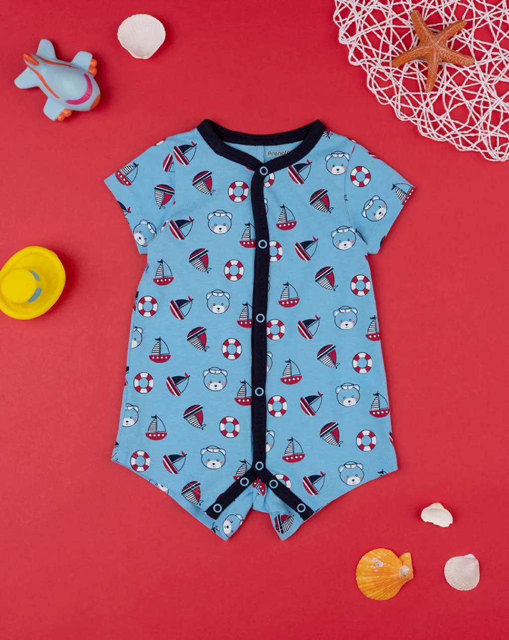 Prenatal Abiti Completi E Tutine-Pagliaccetto Jersey Bimbo Azzurro