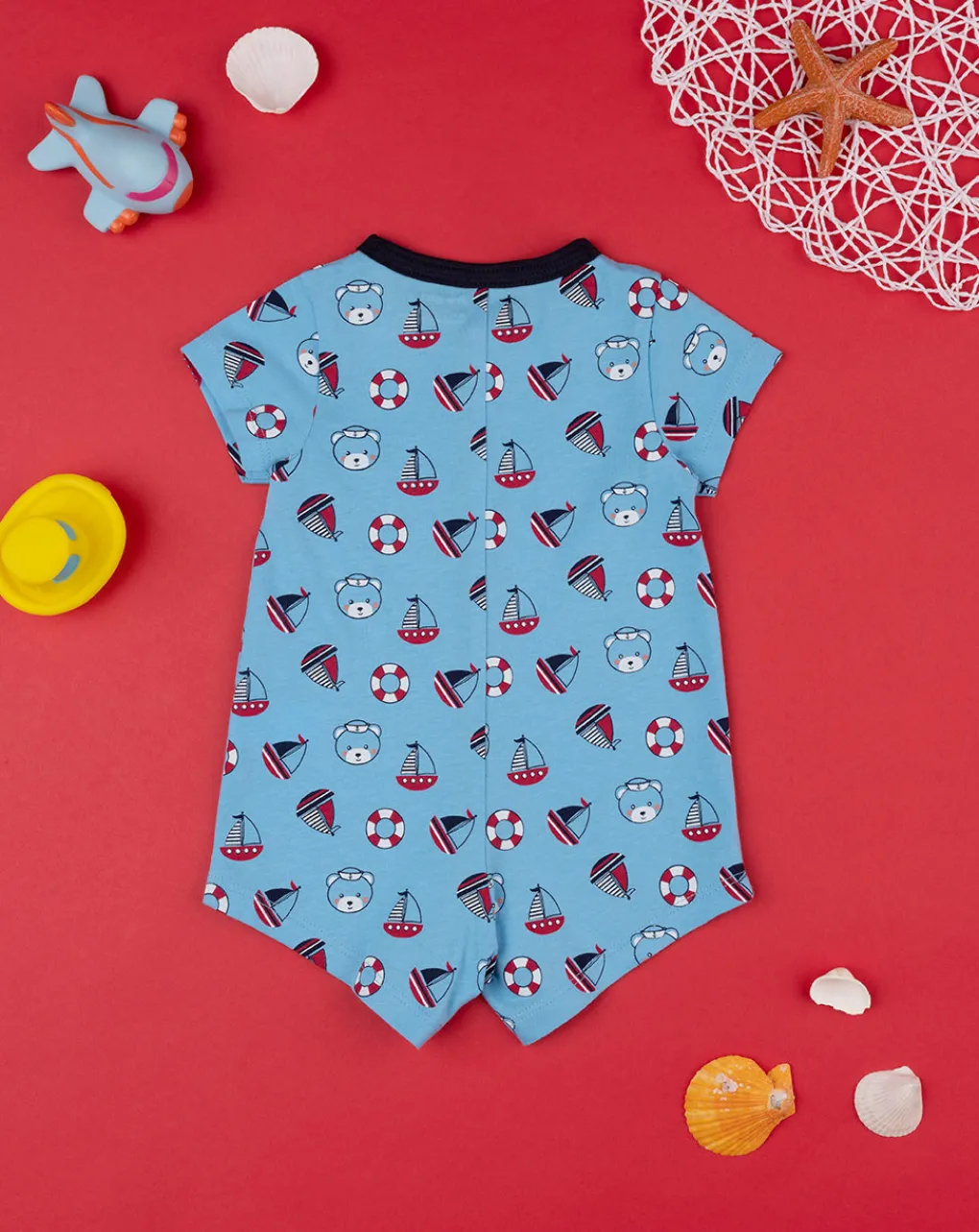 Prenatal Abiti Completi E Tutine-Pagliaccetto Jersey Bimbo Azzurro