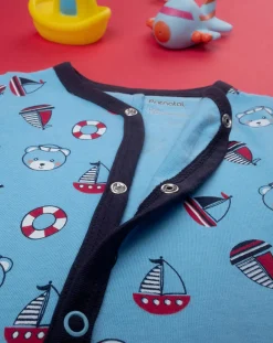 Prenatal Abiti Completi E Tutine-Pagliaccetto Jersey Bimbo Azzurro