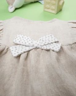Prenatal Abiti Completi E Tutine-Pagliaccetto Lino Bimba Beige