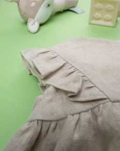 Prenatal Abiti Completi E Tutine-Pagliaccetto Lino Bimba Beige