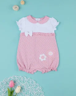 Prenatal Abiti Completi E Tutine-Pagliaccetto Neonata Floreale Rosa E Bianco