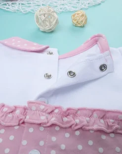 Prenatal Abiti Completi E Tutine-Pagliaccetto Neonata Floreale Rosa E Bianco