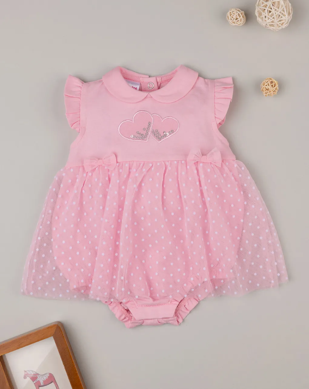 Prenatal Abiti Completi E Tutine-Pagliaccetto Neonata Rosa Con Tulle