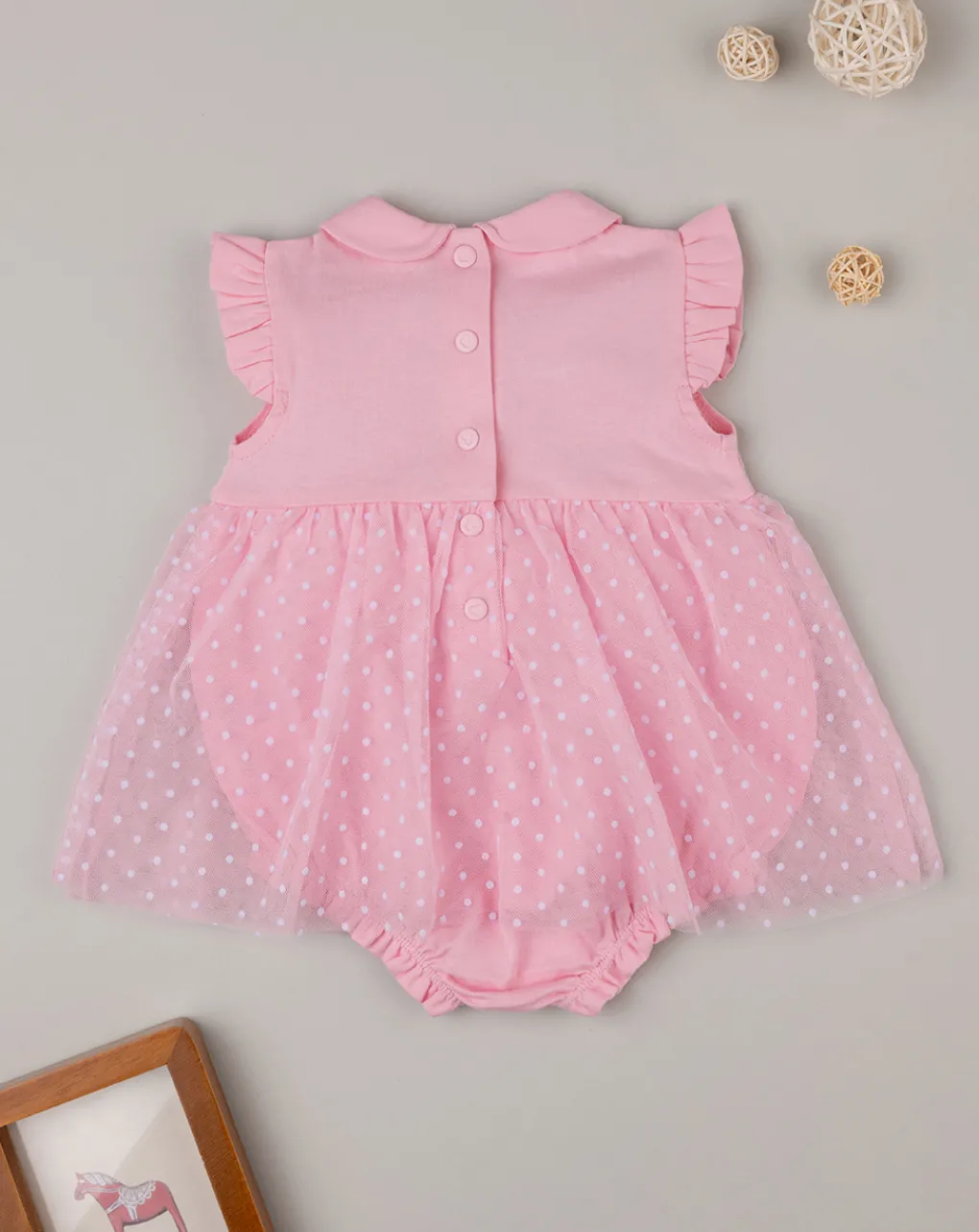 Prenatal Abiti Completi E Tutine-Pagliaccetto Neonata Rosa Con Tulle