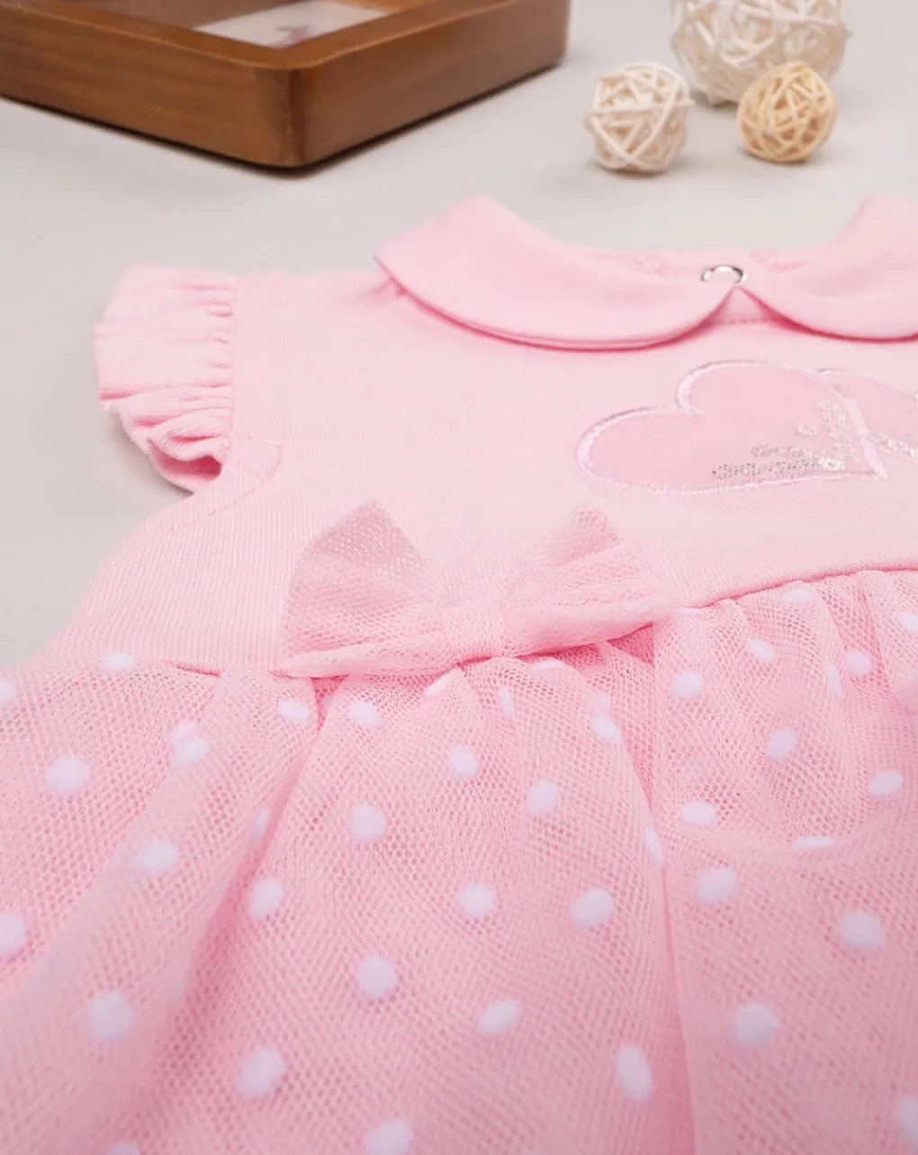 Prenatal Abiti Completi E Tutine-Pagliaccetto Neonata Rosa Con Tulle