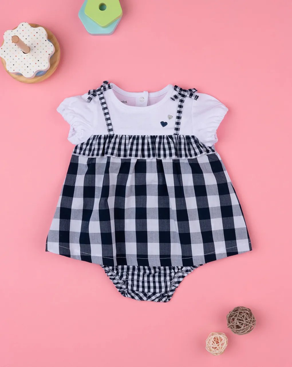 Prenatal Abiti Completi E Tutine-Pagliaccetto Neonata Vichy Blu