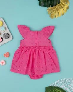 Prenatal Abiti Completi E Tutine-Pagliaccetto Sangallo Neonata Fucsia