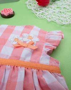 Prenatal Abiti Completi E Tutine-Pagliaccetto Vichy Bimba Bianco/Rosa