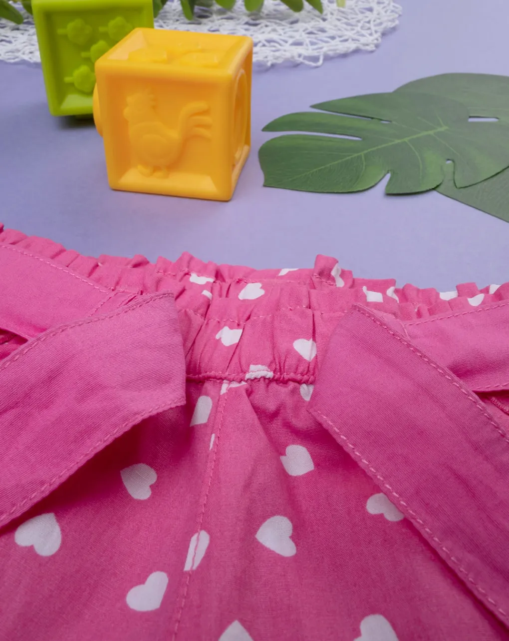 Prenatal Jeans Pantaloni E Salopette-Pantaloncini Fucsia Bimba Fantasia Pois