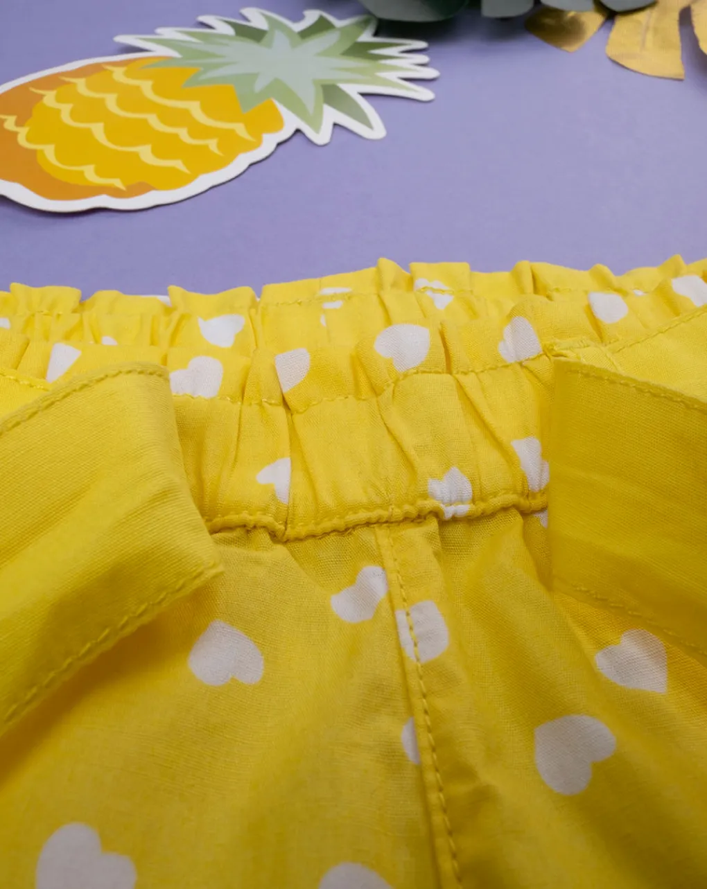 Prenatal Jeans Pantaloni E Salopette-Pantaloncini Gialli Bimba Fantasia Pois