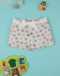 Prenatal Jeans Pantaloni E Salopette-Pantaloncino Bambina Lino Animalier Chic