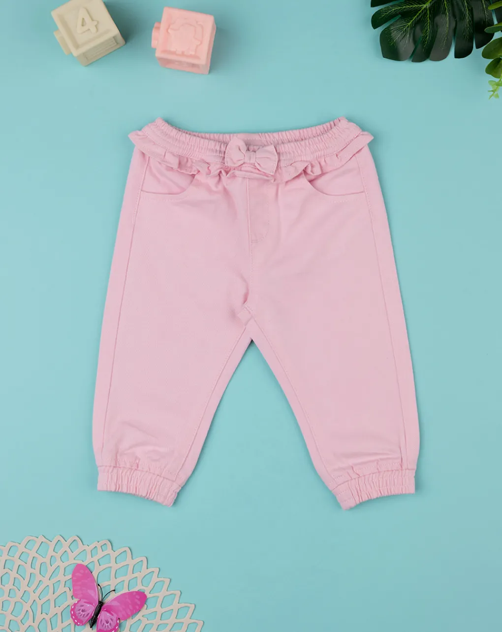 Prenatal Jeans Pantaloni E Salopette-Pantalone Baggy Bimba Rosa