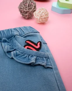 Prenatal Jeans Pantaloni E Salopette-Pantalone Denim Bimba Soft Blue
